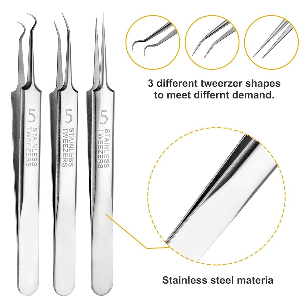 アクセサリー blackhead Amazon.com: Pimple Blackhead Remover 3 PCS Tweezers Face